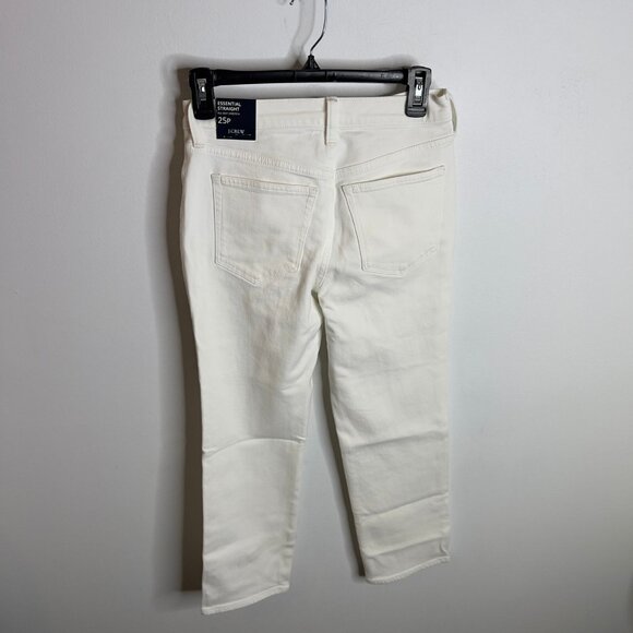 J.Crew $118 Petite essential straight white jean all-day stretch Size P25 BX522 - Picture 10 of 10